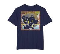 KISS - 1974 Hotter Than Hell T-Shirt, Men's Big and Tall, Navy Blue, 2X Tall