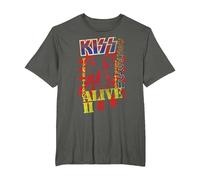 KISS - Alive II Bold T-Shirt, Men's Big and Tall, Asphalt Grey, 4X Tall