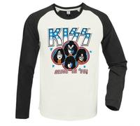 KISS ALIVE IN 77 VINTAGE WHITE/CHARCOAL MEDIUM BASEBALL JERSEY