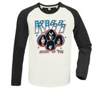 KISS ALIVE IN 77 VINTAGE WHITE/CHARCOAL X LARGE BASEBALL JERSEY