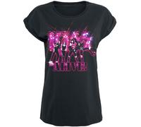 Kiss Alive Pink Glitter T-Shirt black XL