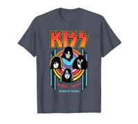 KISS - Alive Worldwide T-Shirt, Men, Heather Blue, 6X-Large