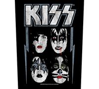 KISS Back Patch Faces Band Logo Official Black One Size