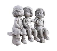 Kiss Children's Sculpture, Decorative Sculpture Playful Love for the Garden - Weatherproof Decoration for Garden Lawn as a Gift Idea for Couples, Families and Friends