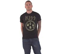 KISS Circle Band Logo T-Shirt in Black | Size: XL Kiss Black XL