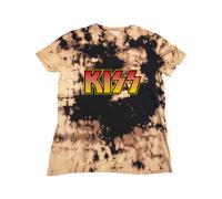 KISS Classic Band Logo Dip Dye Unisex T-Shirt in Black | Size: Large Kiss Black L