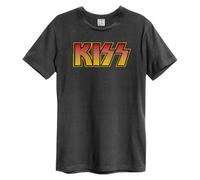 KISS - CLASSIC LOGO DISTRESSED AMPLIFIED VINTAGE CHARCOAL LARGE - T-shirt