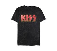 Kiss - Classic Logo Washed - T-Shirt - black - S - 100% Cotton S