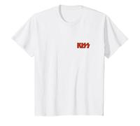 KISS - Classic Red Logo Pocket T-Shirt, Youth, White, Small