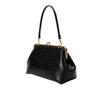 Kiss Closure Bag | PU Leather Clutch Tote | Shoulder Bag | For Women Work School Shopping Daily Commuting Travel Weekend Trip Leisure Everyday Office University Going Out, black, Siehe Beschreibung