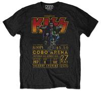 Kiss T-Shirt Cobra Arena 1976 Poster – Official Eco Mens Black (New)