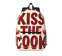 Kiss Cook Phrase 17 Inch Backpack-Lightweight Travel Daypack with Pockets