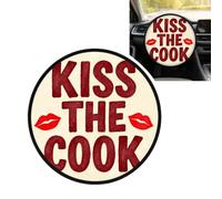 Kiss Cook Phrase Steering Wheel Cover-Sun Shade Heat Auto