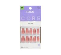 KISS CORE Color Press On Nails, ‘Jubilation’, Pink, Medium Coffin, 32 Count
