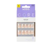 KISS CORE Design Press On Nails, ‘Cheers’, Pink, Short Coffin, 32 Count