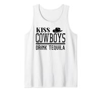 Kiss Cowboys and Drink Tequila Shirt,Women Cowboys & Tequila Tank Top