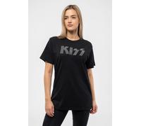 KISS Diamante Classic Band Logo T-Shirt in Black | Size: Small Kiss Black S