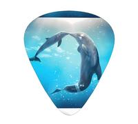 Kiss Dolphin Tale Pattern Guitar Plectrums 12 Pieces For Ukulele Bass Instrument Accessories