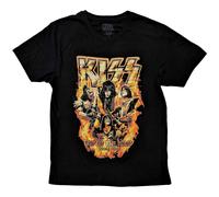 KISS End of The Road Tour Orange Logo T Shirt L