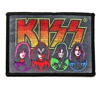 Kiss Faces & Icons Printed Patch Black 10x7cm