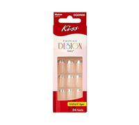 Kiss Fashion Design Fake Fingernails Finger Nail Pink Tip Medium Length