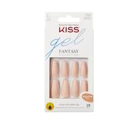 KISS Gel Fantasy Collection, 4 the Cause, Long Length Nude Sculpted Gel Nails, Includes 28 False Nails, Nail Glue, Nail File, and Manicure Stick