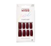KISS Gel Fantasy Collection Glue-On Manicure Kit, Folklore, Medium Length Square Fake Nails Includes 28 False Nails, Nail Glue, Nail File, and Manicure Stick