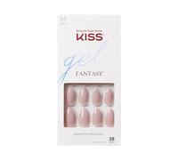 KISS Gel Fantasy Collection Glue-On Manicure Kit, Rock Candy, Long Length Coffin Fake Nails Includes 28 False Nails, Nail Glue, Nail File, and Manicure Stick