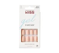 KISS Gel Fantasy Collection Glue-On Manicure Kit, Tilt-A-Whirl, Medium Length Coffin Fake Nails Includes 28 False Nails, Nail Glue, Nail File, and Manicure Stick