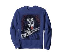 KISS - Gene Simmons Tongue Sweatshirt, Adult Unisex, Navy Blue, Small
