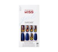 KISS Glam Fantasy Collection, Catch My Vibe, Special FX Gel Nails, Includes 28 False Nails, Nail Glue, Nail File, and Manicure Stick