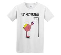 Kiss Home Lil Miss Netball Sporting Gift T-Shirt White XXL