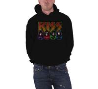 KISS Hoodie Band Logo Faces and Icons Official Licensed Mens Black