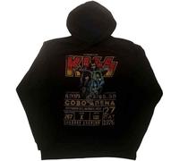 KISS Hoodie Cobra Arena 1976 Band Logo Official Mens Black Pullover M