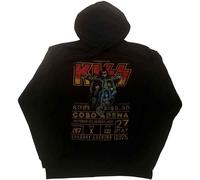 KISS Hoodie Cobra Arena 1976 Band Logo Official Mens Black Pullover M