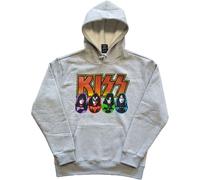 KISS Logo, Faces & Icons Grey XX-Large Hoodie