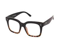 Kiss HORNI Blue Light Blocking Eyeglasses Women - Oversized Frame with Stud Accents - Square Polycarbonate Design - UV Protection & Anti-Glare Lenses for PC, Smartphone & TV