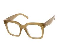 Kiss HORNI Blue Light Blocking Eyeglasses Women - Oversized Frame with Stud Accents - Square Polycarbonate Design - UV Protection & Anti-Glare Lenses for PC, Smartphone & TV