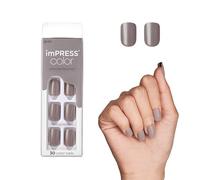 KISS imPRESS Color Gel Nail Kit, Taupe Prize, with PureFit Technology, Polish-Free Colour Mani, Includes Prep Pad, Mini File, Cuticle Stick, and 30 Fake Nails