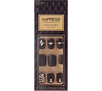 KISS imPRESS Couture Collection Press-On Manicure, Lavish, with Jewelled Accents, Includes 30 Fake Nails, Prep Pad, Mini File, and Cuticle Stick
