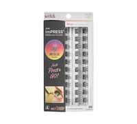 Kiss Impress False Eyelashes, Lash Clusters, Falsies, 'Wispy', 10mm-14mm, Includes 30 Clusters, Contact Lens Friendly, Easy to Apply, Reusable Strip Lashes