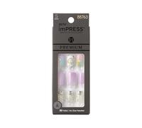 KISS imPRESS No Glue Mani Press On Nails, Bare But Better, 'Sweet Life', Multicolor, Short Size, Squoval Shape, Includes 30 Nails, Prep Pad, Instructions Sheet, 1 Manicure Stick, 1 Mini File