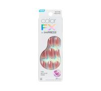 KISS imPRESS No Glue Mani Press On Nails, ColorFX, 'Boundless', Pink, Short Size, Oval Shape, Includes 30 Nails, Prep Pad, Instructions Sheet, 1 Manicure Stick, 1 Mini File