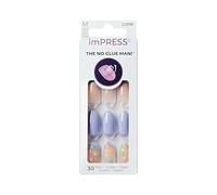 KISS imPRESS No Glue Mani Press On Nails, Desgin, 'Pastel Bloom', Multicolor, Medium Size, Almond Shape, Includes 30 Nails, 1 Mini File, 1 Prep Pad, 1 Manicure Stick, Instruction Sheet