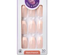KISS IMPRESS PRESS ON FALSE NAILS ONE STEP MANICURE GENUINE FRENCH MEDIUM LENGTH