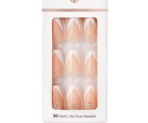 KISS IMPRESS PRESS ON FALSE NAILS ONE STEP MANICURE NEW SO FRENCH MEDIUM LENGTH