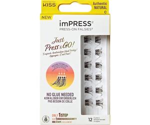 KISS imPRESS Press-On Falsies Authentic Natural Single Pack 12 pcs.