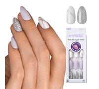 KISS imPRESS Press-On Manicure, Climb Up, Medium Length Square, with PureFit Technology, Includes Prep Pad, Mini File, Cuticle Stick, and 30 Fake Nails