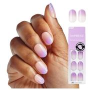 KISS imPRESS Press On Nails 'Take A Chance' Purple Short Oval Shape Patented Strong Adhesive Nail Glue No Splitting No Smudging 30 False Nails Self Adhesive