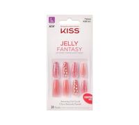 KISS JELLY FANTASY 28 Set READY TO WEAR NAILS SCULPTED LONG LENGTH BE JELLY